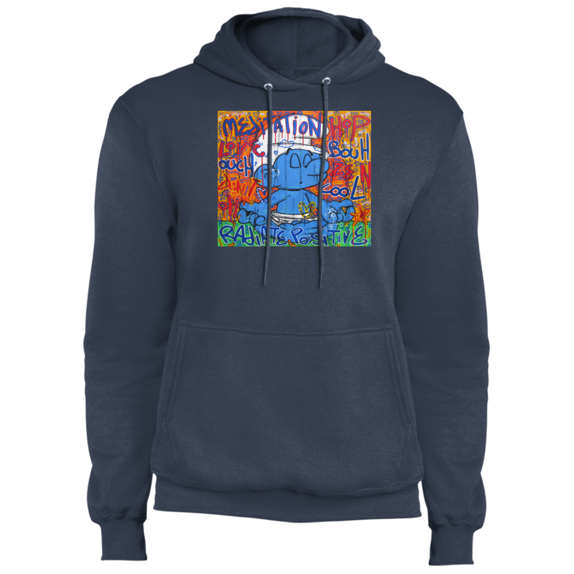 "MEDITATION SMURF" Core Fleece Pullover Hoodie