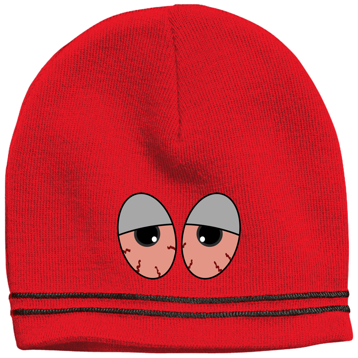 "RED EYES" Colorblock beanie