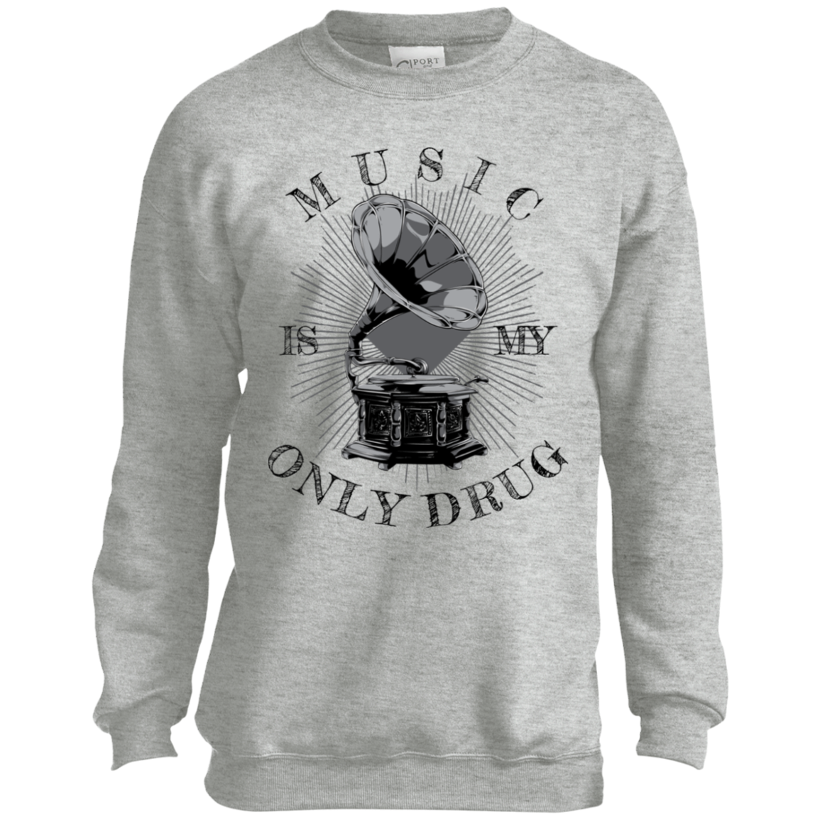 "MUSIC" Youth Crewneck Sweatshirt