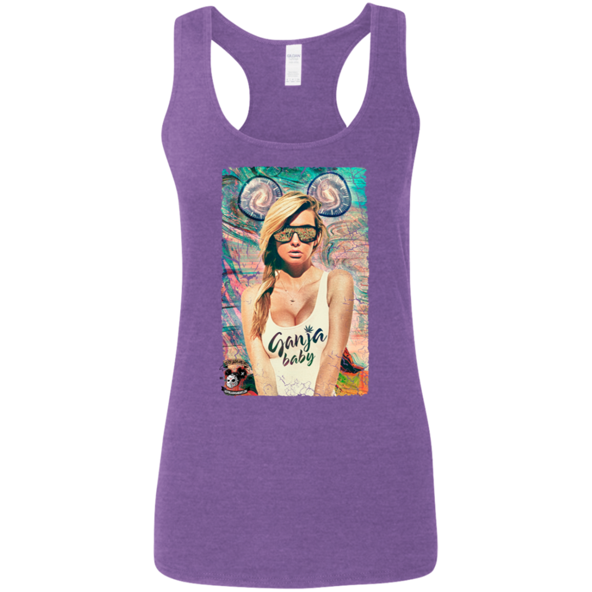 "GANJA BABY" Ladies' Softstyle Racerback Tank