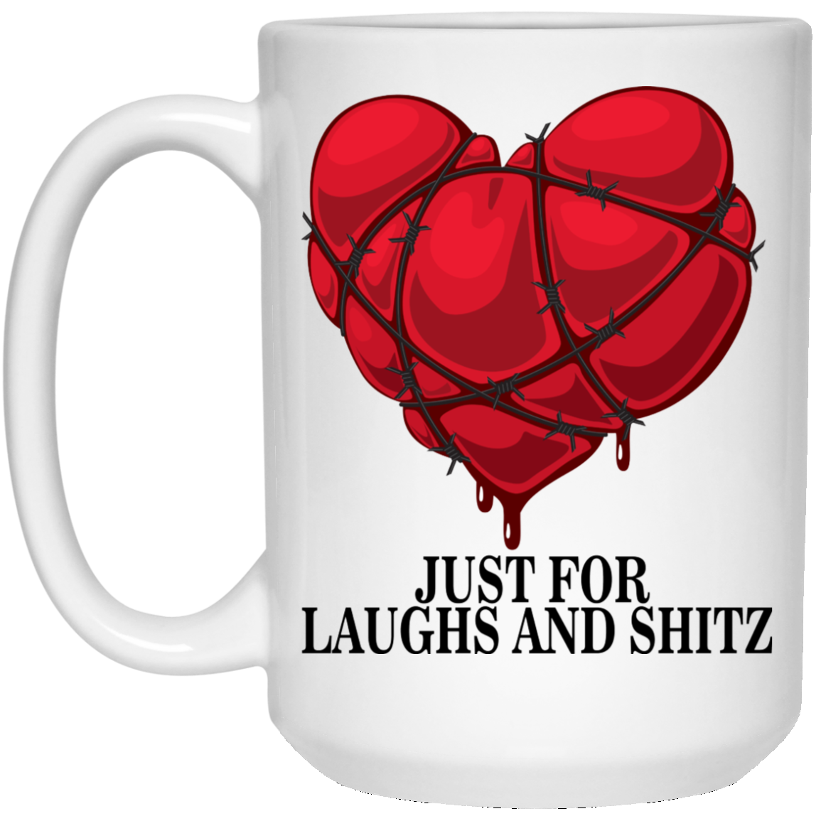 "MY BLOODY HEART" 15 oz. White Mug