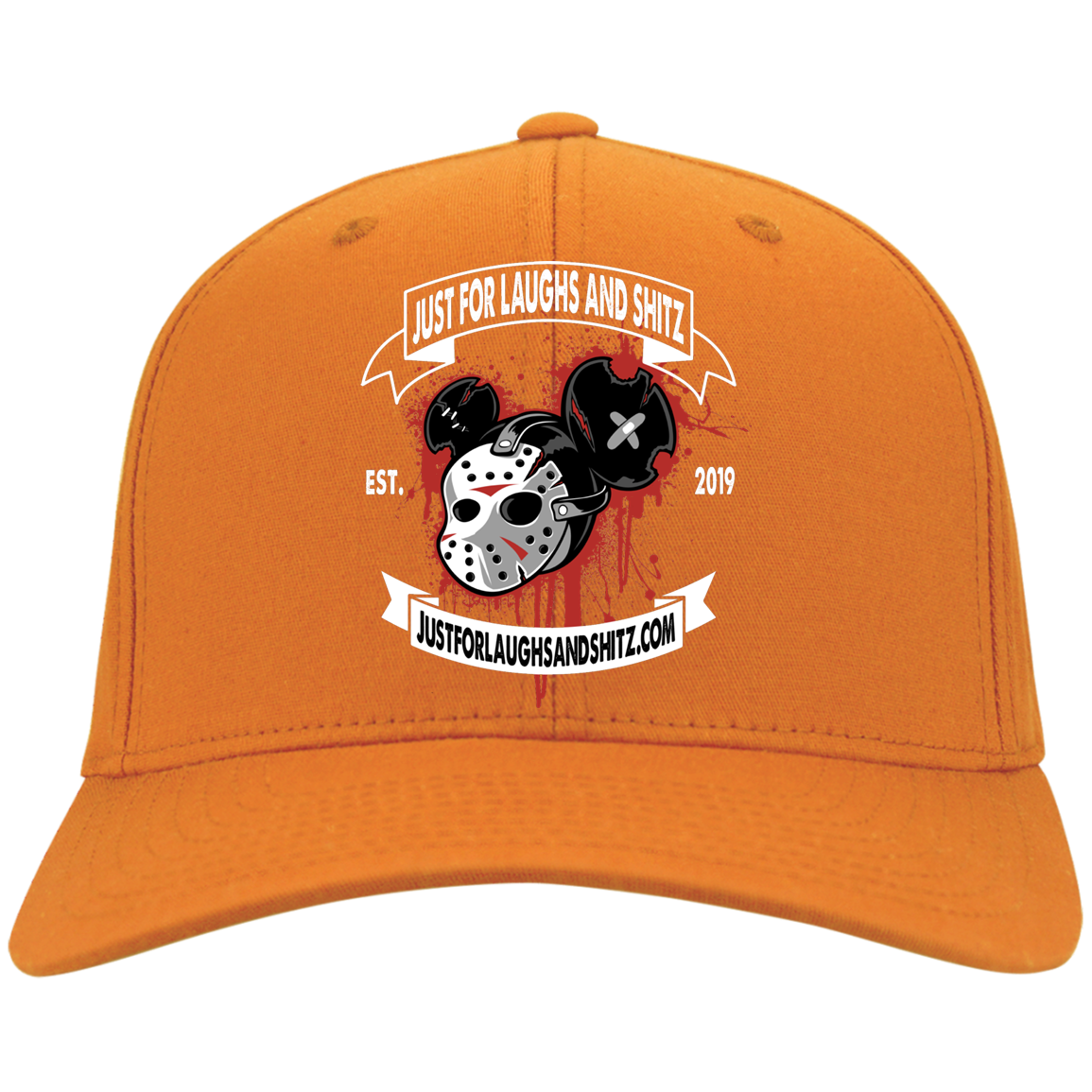 "MICKY MASK" with white banner Twill Cap