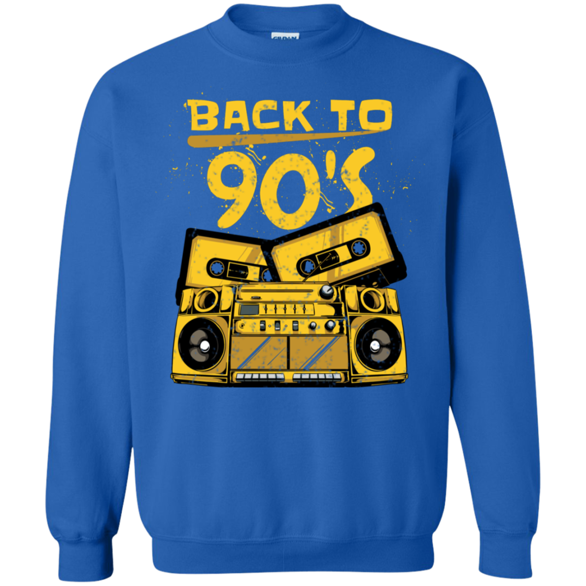 "BACK TO 90'S" Crewneck Pullover Sweatshirt  8 oz.