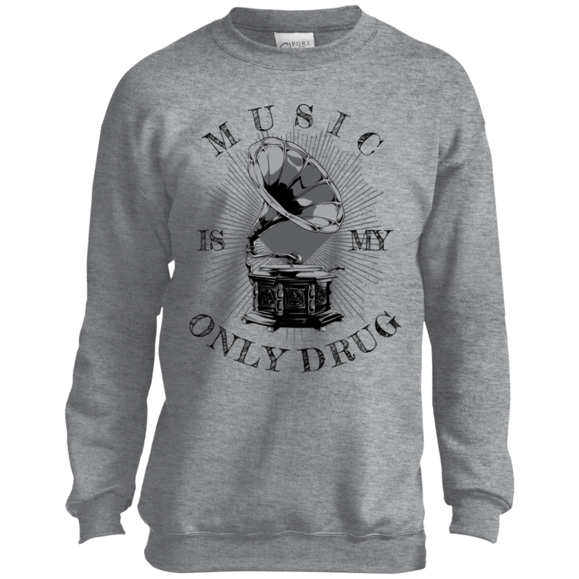 "MUSIC" Youth Crewneck Sweatshirt