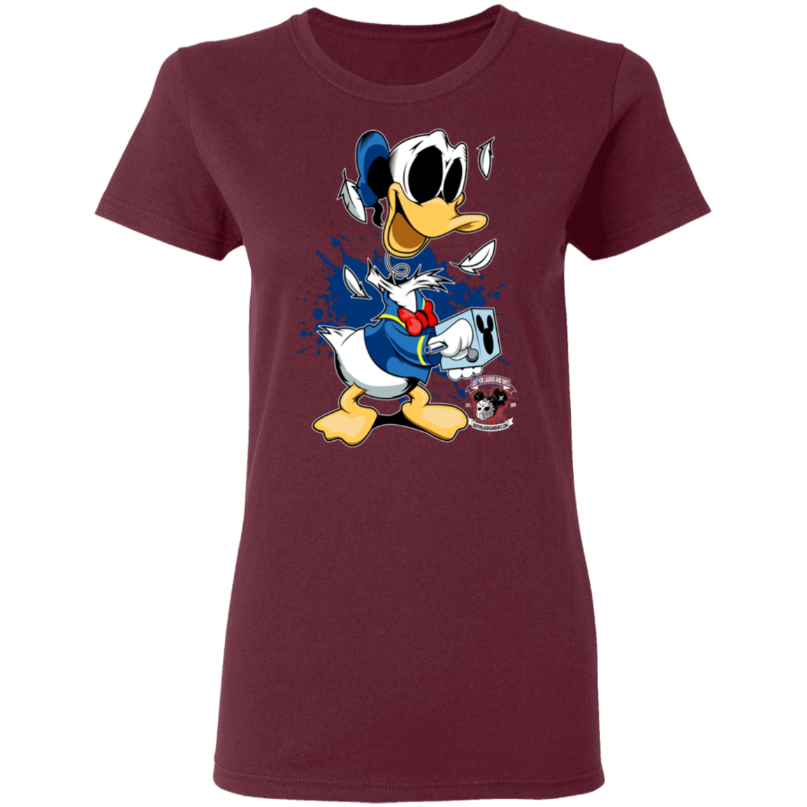 "DONALD IN A BOX" Ladies' 5.3 oz. T-Shirt