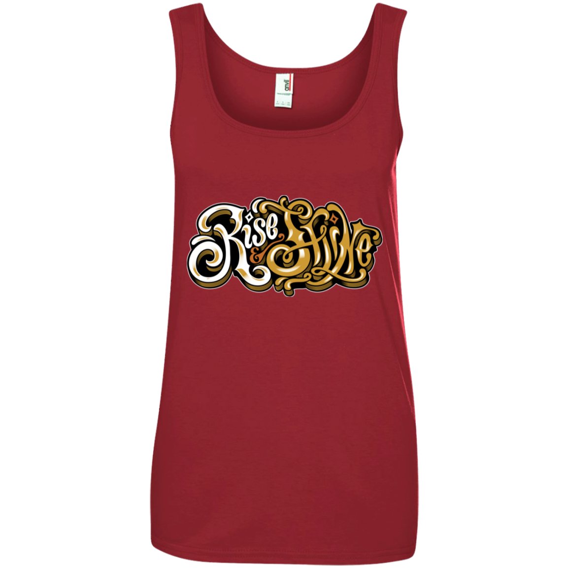 "RISE AND SHINE" Ladies' 100% Ringspun Cotton Tank Top