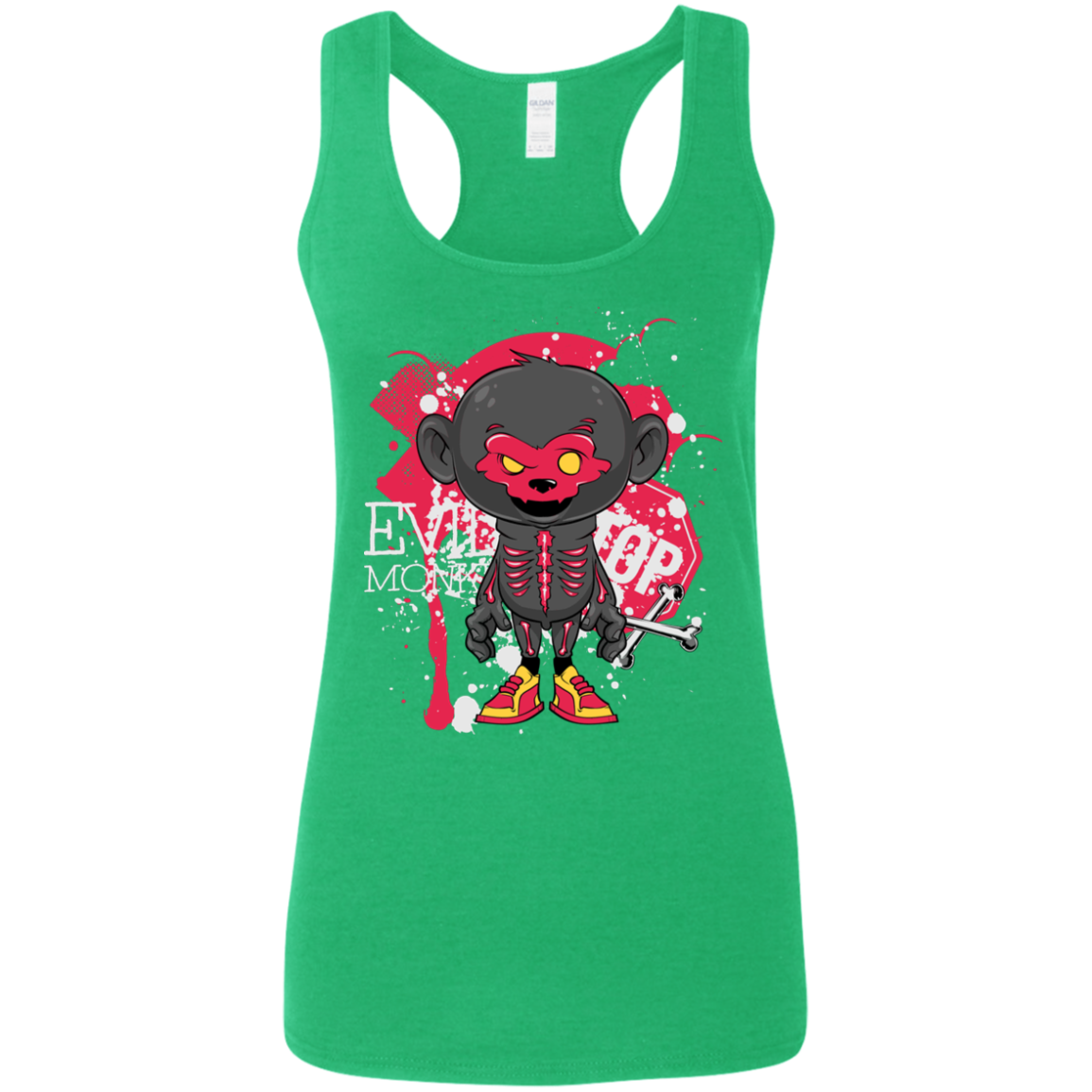 "EVIL MONKEY" Ladies' Softstyle Racerback Tank