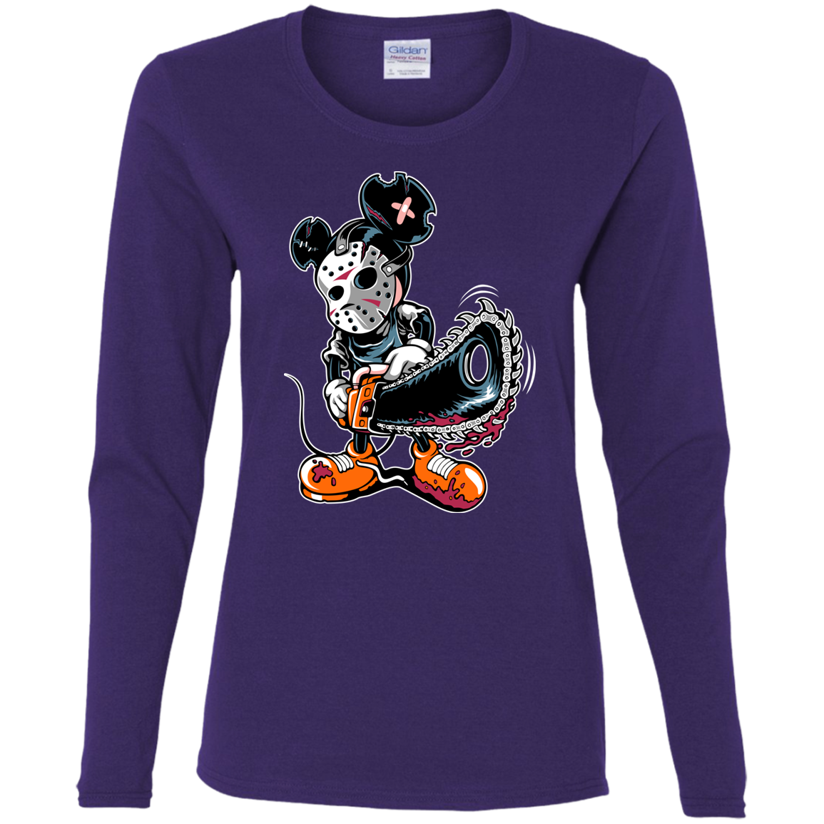 "MICKY PSYCHO" Ladies' Cotton LS T-Shirt