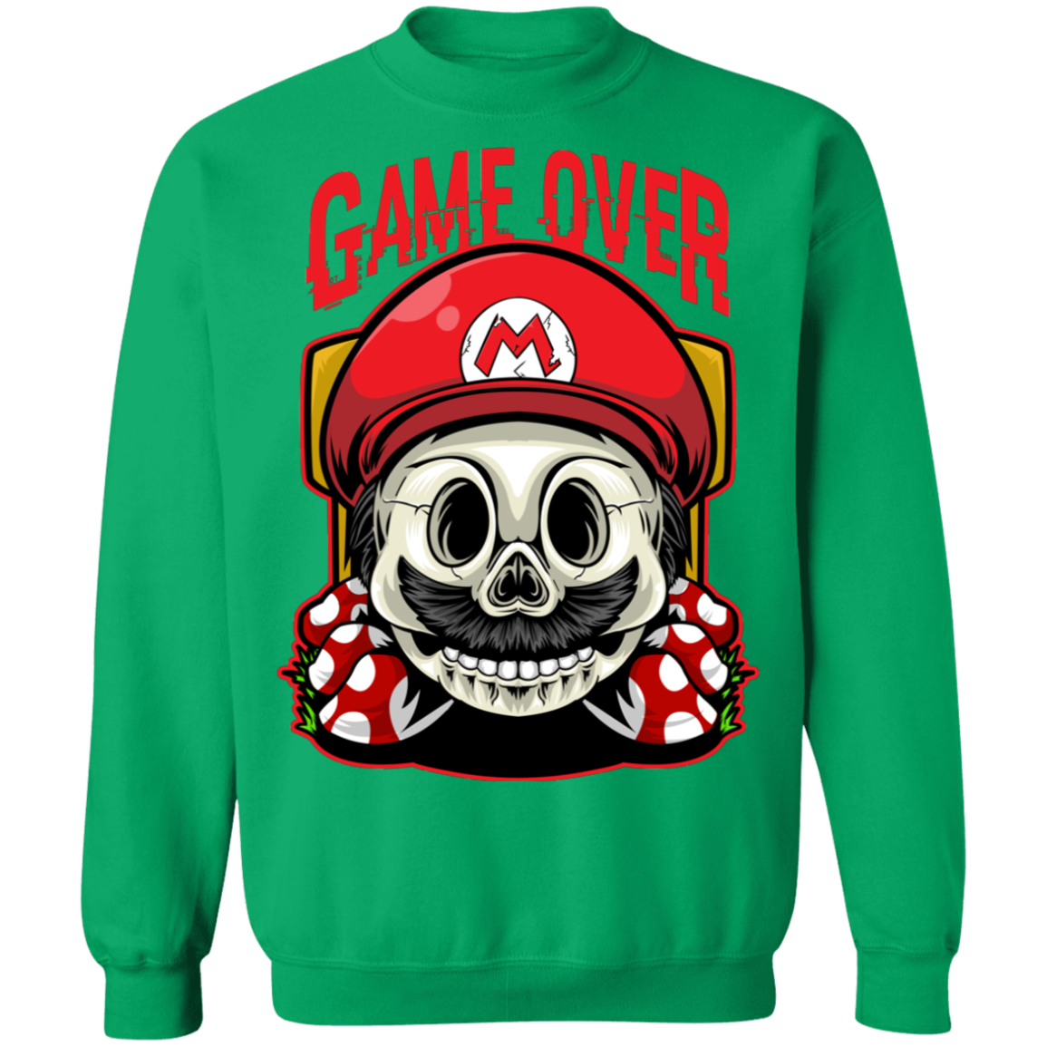 "GAME OVER" Crewneck Pullover Sweatshirt  8 oz.