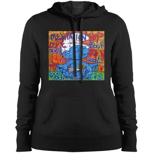 "MEDITATION SMURF" Ladies' Pullover Hooded Sweatshirt