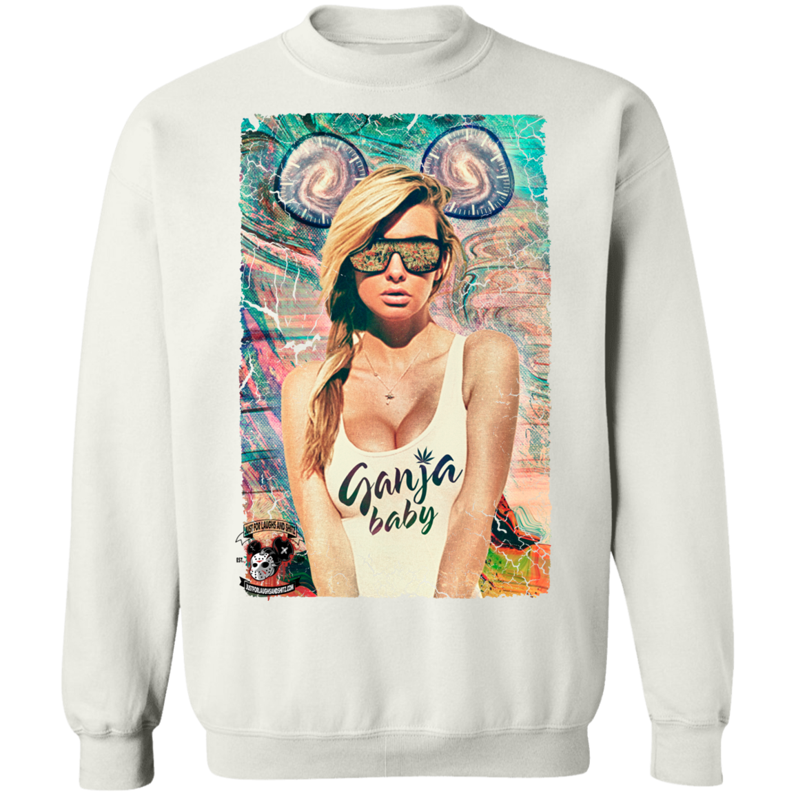 "GANJA BABY" Crewneck Pullover Sweatshirt  8 oz.