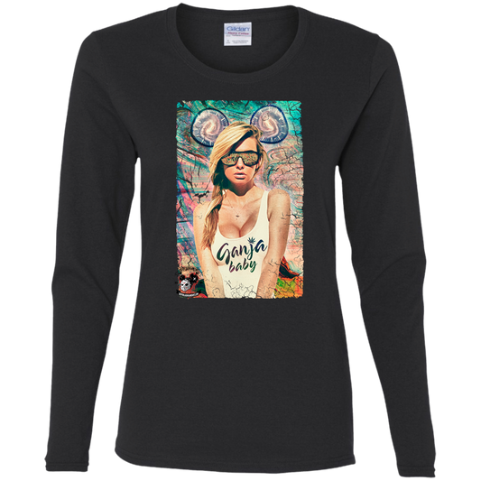 "GANJA BABY" Ladies' Cotton LS T-Shirt
