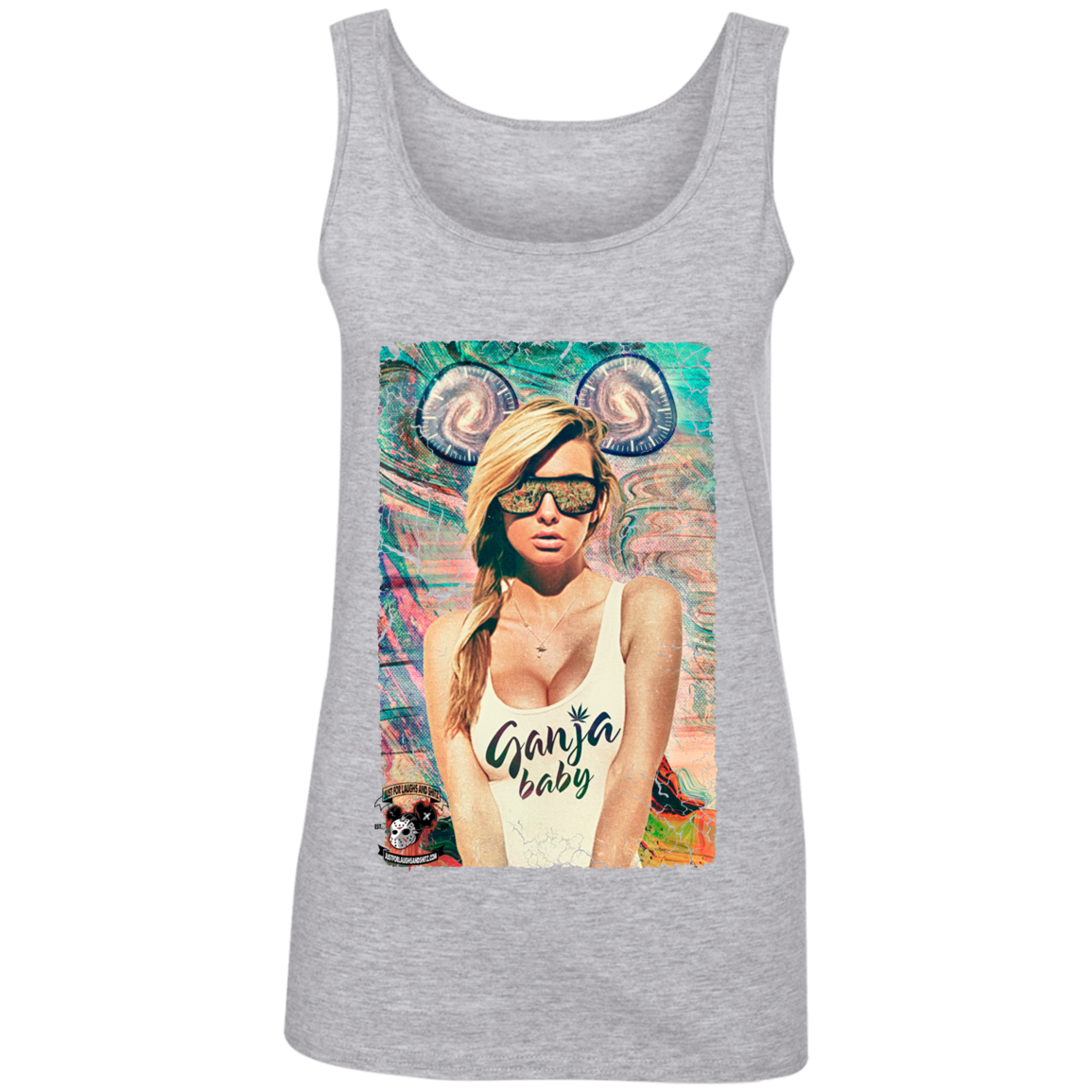 "GANJA BABY" Ladies' 100% Ringspun Cotton Tank Top