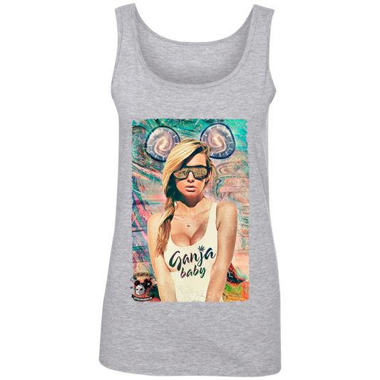 "GANJA BABY" Ladies' 100% Ringspun Cotton Tank Top