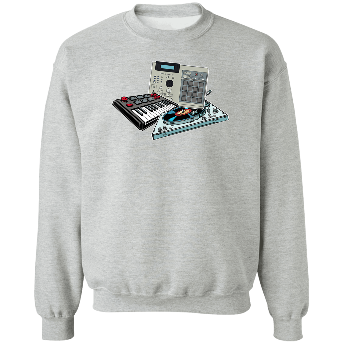 "DRUM MACHINE" Crewneck Pullover Sweatshirt