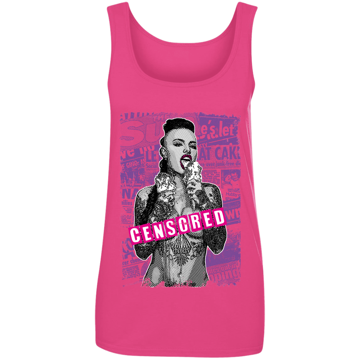 "CENSORED" Ladies' 100% Ringspun Cotton Tank Top