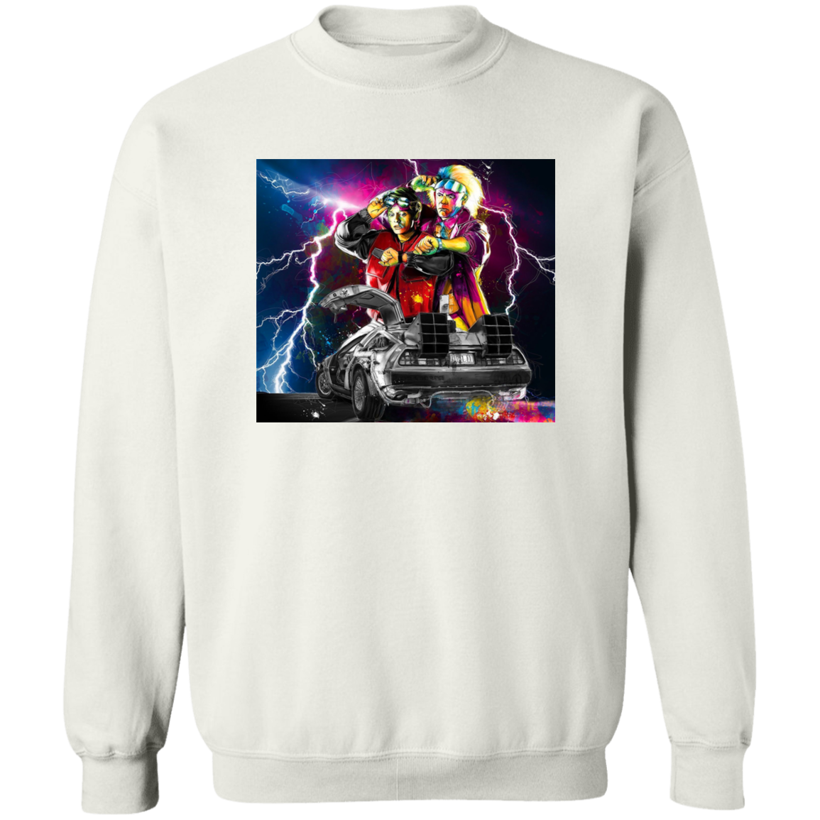 "DELOREAN" Crewneck Pullover Sweatshirt