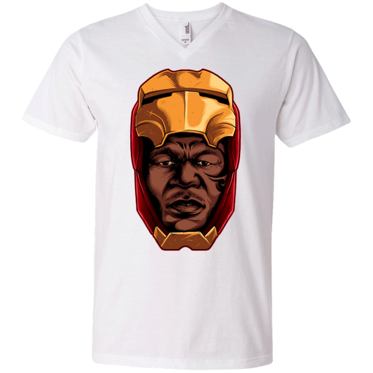 "THE REAL IRON" Men's Printed V-Neck T-Shirt