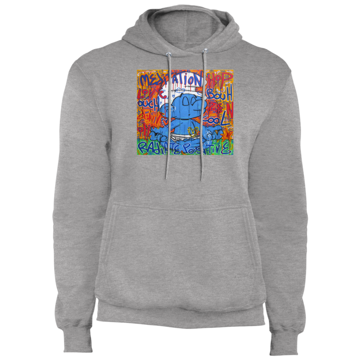 "MEDITATION SMURF" Core Fleece Pullover Hoodie