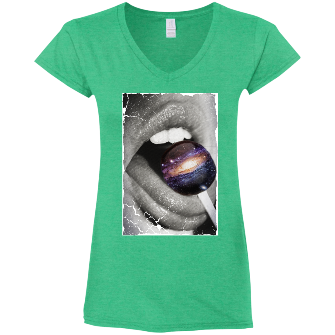 "GALACTIC TASTE" Ladies' Fitted Softstyle 4.5 oz V-Neck T-Shirt