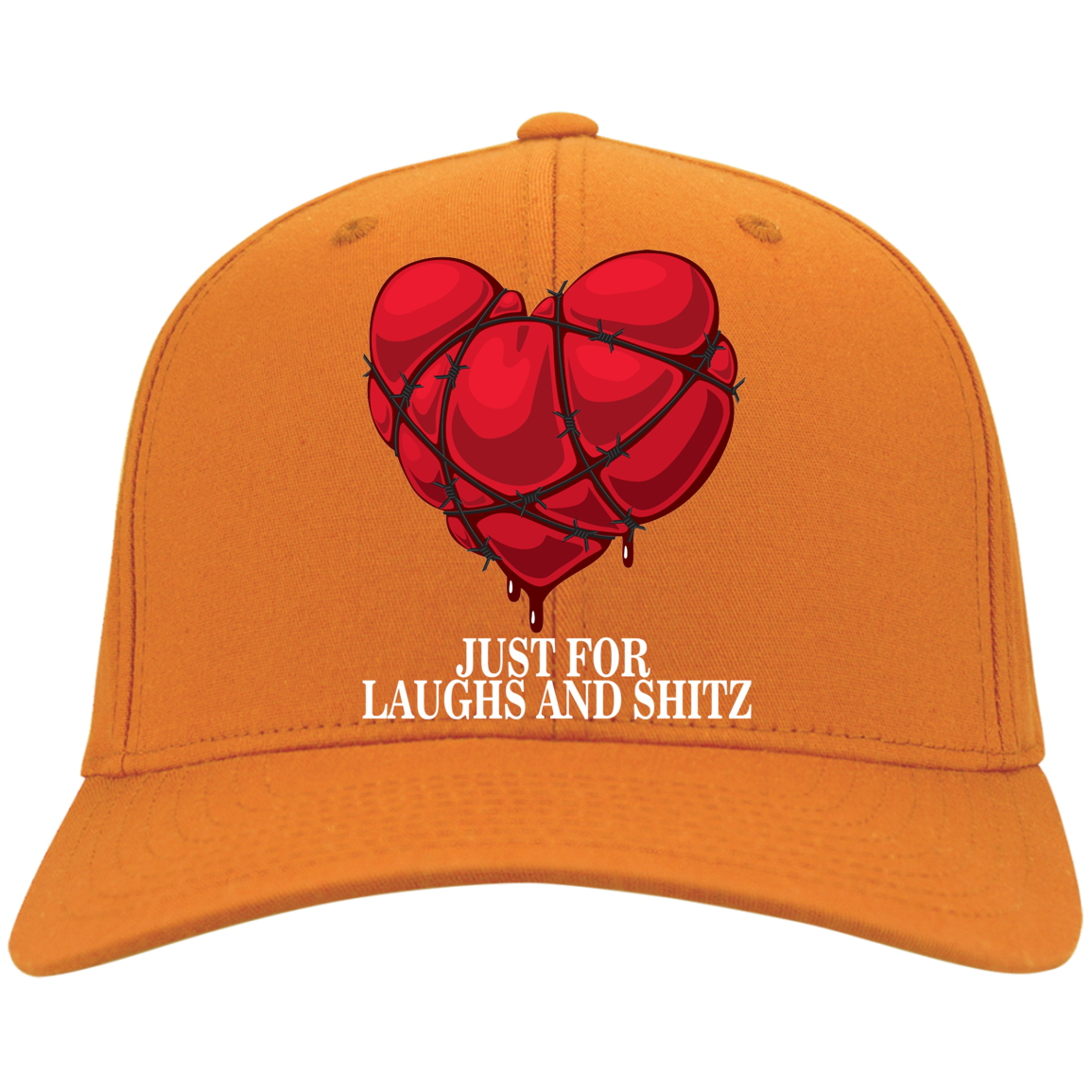 "MY BLOODY HEART" in white print Twill Cap