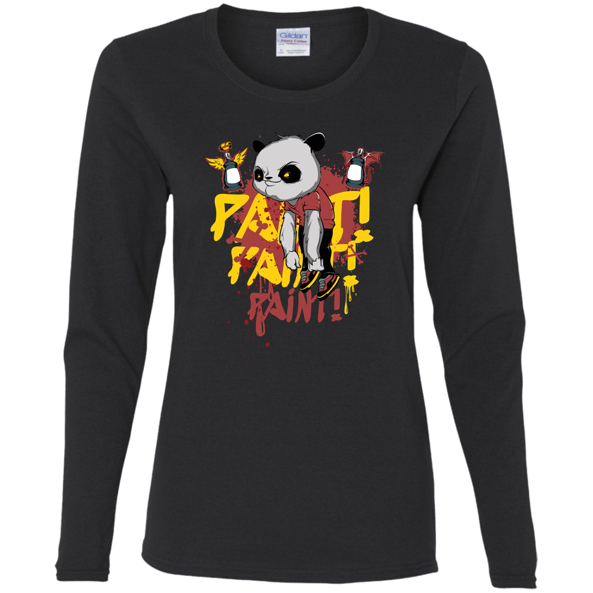 "PAINT PAINT PAINT" Ladies' Cotton LS T-Shirt