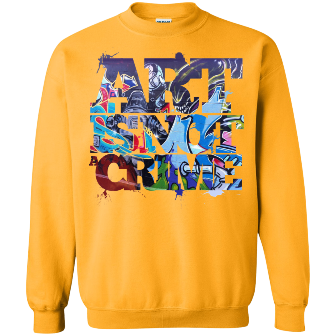 "NOT A CRIME" Crewneck Pullover Sweatshirt  8 oz.