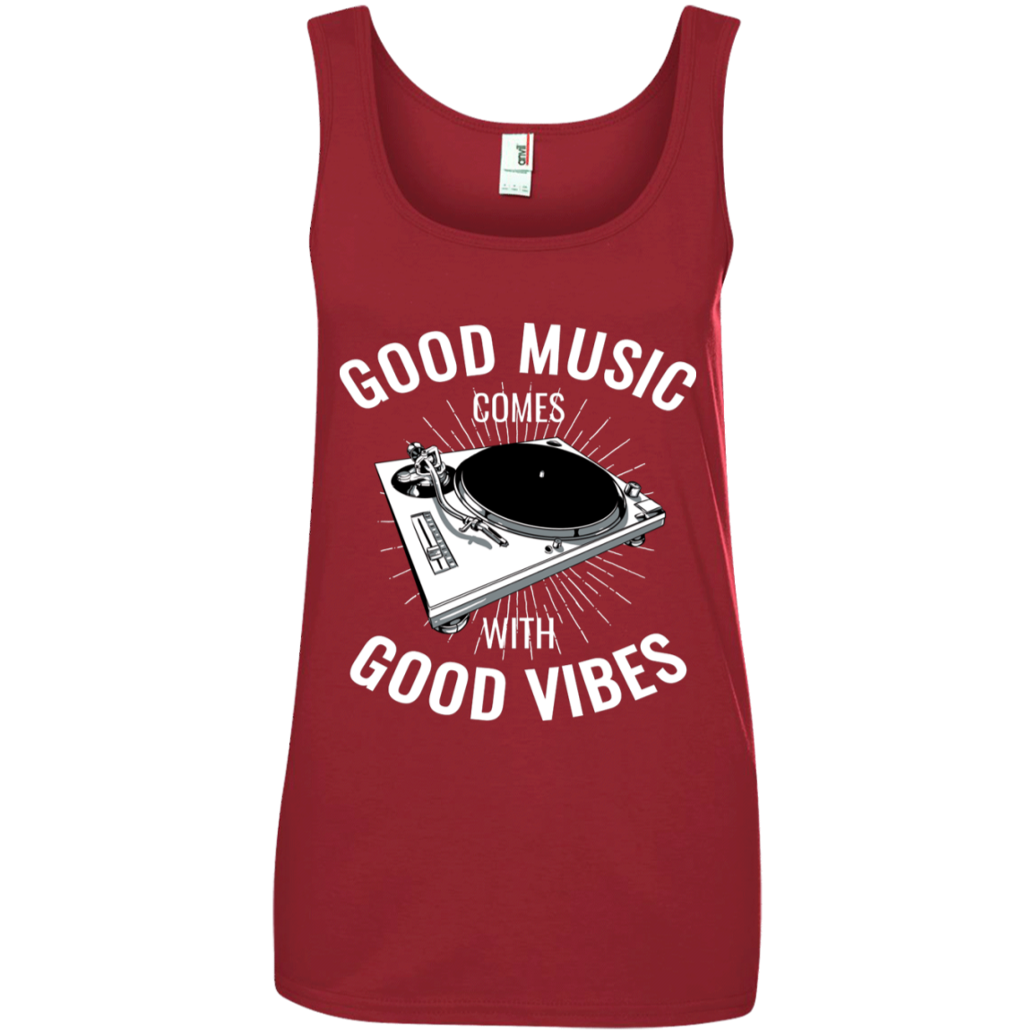 "GOOD VIBES" Ladies' 100% Ringspun Cotton Tank Top