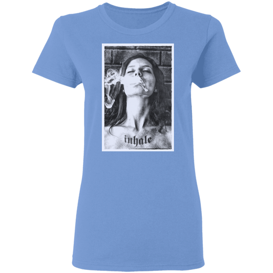 "INHALE" Ladies' 5.3 oz. T-Shirt