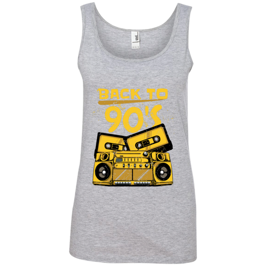 "BACK TO 90'S" Ladies' 100% Ringspun Cotton Tank Top