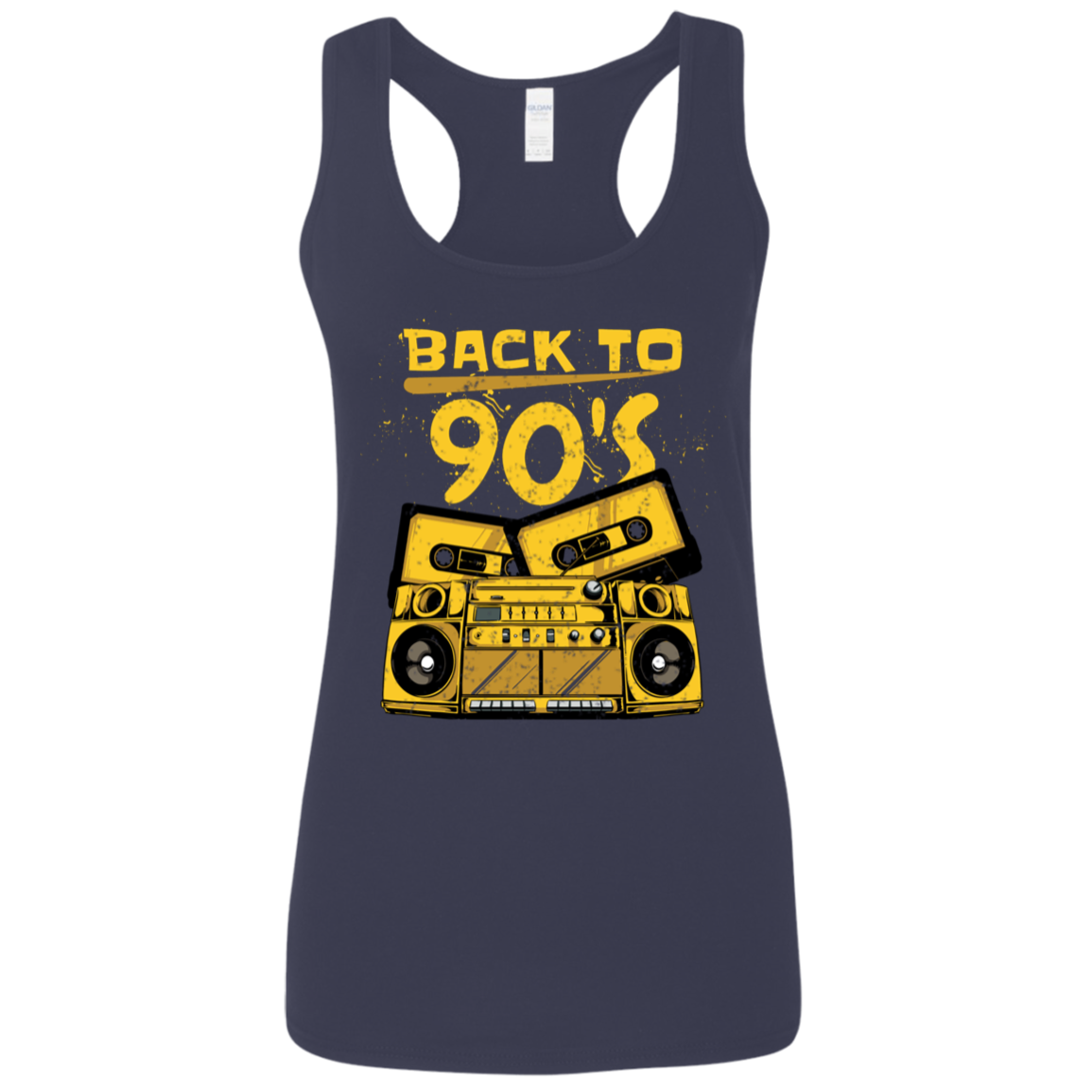 "BACK TO 90'S" Ladies' Softstyle Racerback Tank