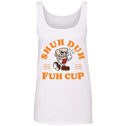 "SHUH DUH" Ladies' 100% Ringspun Cotton Tank Top