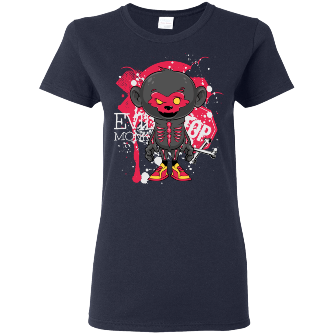 "EVIL MONKEY" Ladies' 5.3 oz. T-Shirt