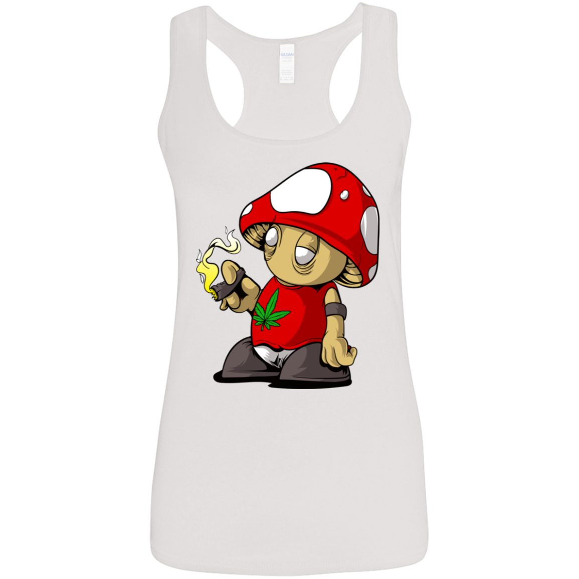 "MUSHROOM CLOUDS" Ladies' Softstyle Racerback Tank