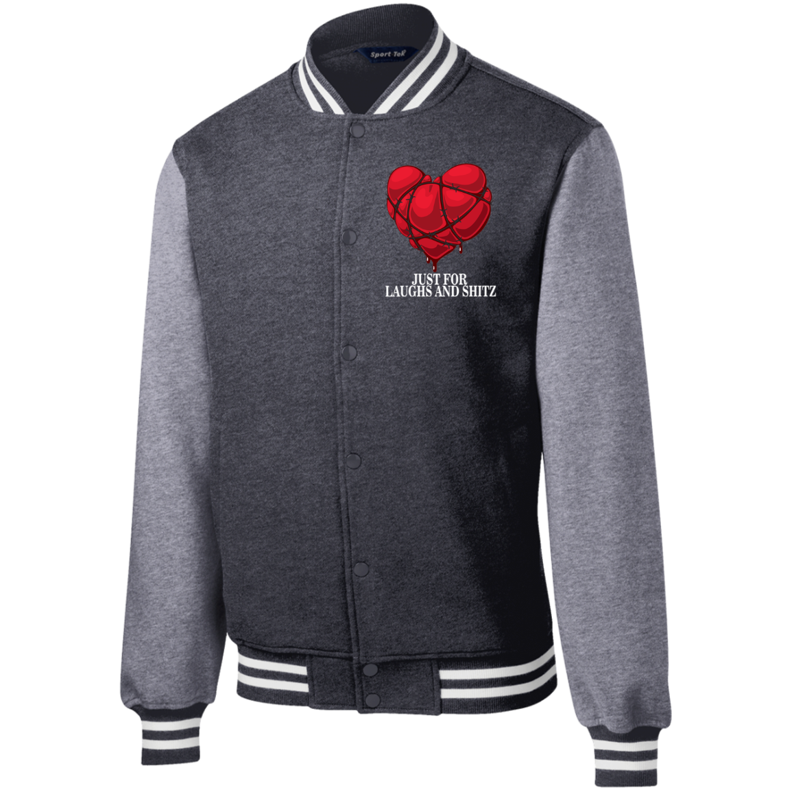 "MY BLOODY HEART" Mens Fleece Letterman Jacket