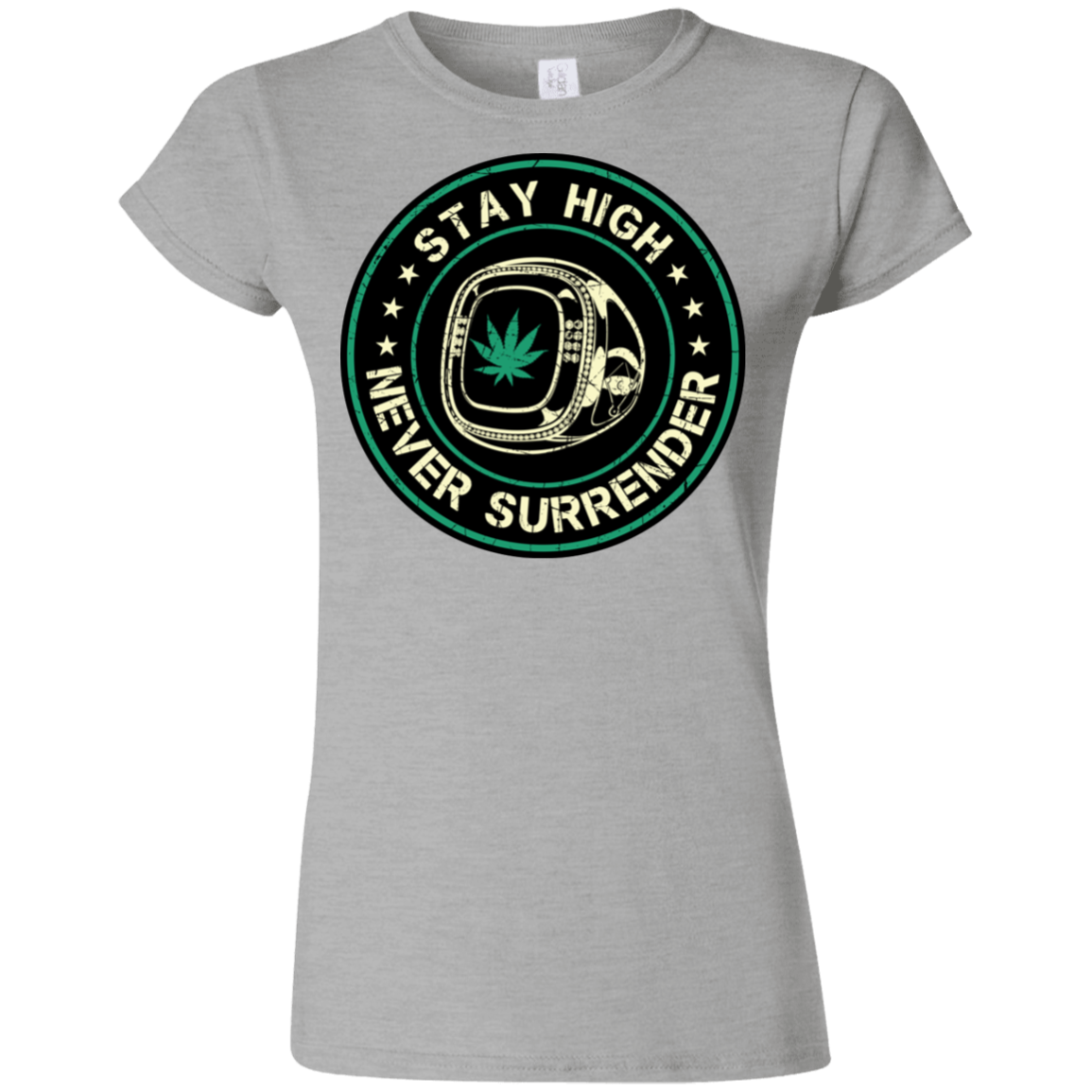 "NEVER SURRENDER" Softstyle Ladies' T-Shirt